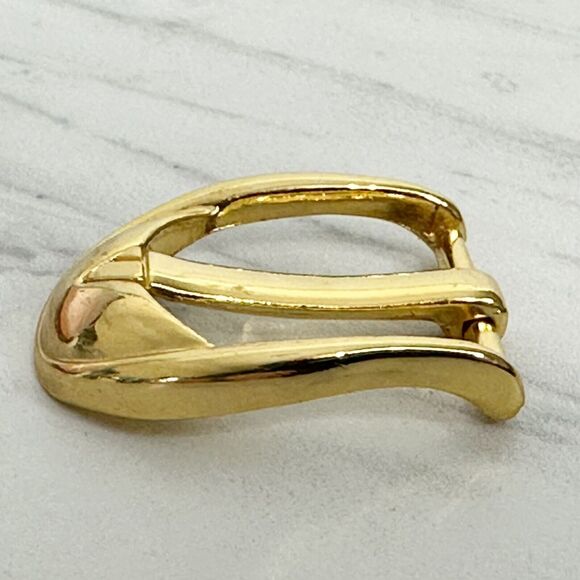 Liz Claiborne Vintage 1995 Gold Tone Simple Basic Belt Buckle - Picture 7 of 9